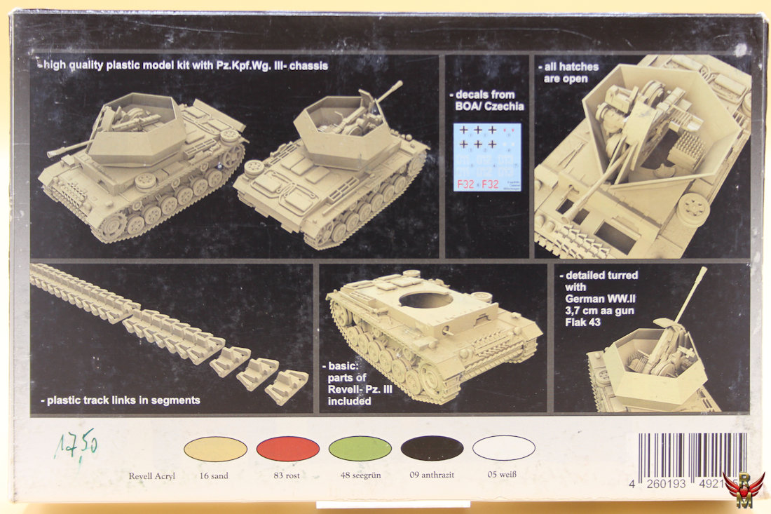 MACO 1/72 Flakpanzer III Ostwind 37mm Flak 43
