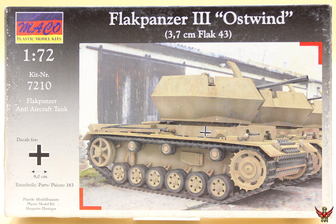 MACO 1/72 Flakpanzer III Ostwind 37mm Flak 43