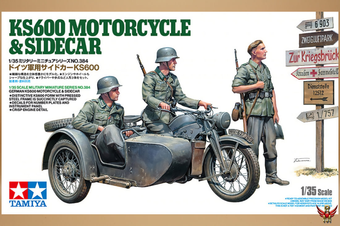 Tamiya 1/35 KS600 Motorcycle and Sidecar