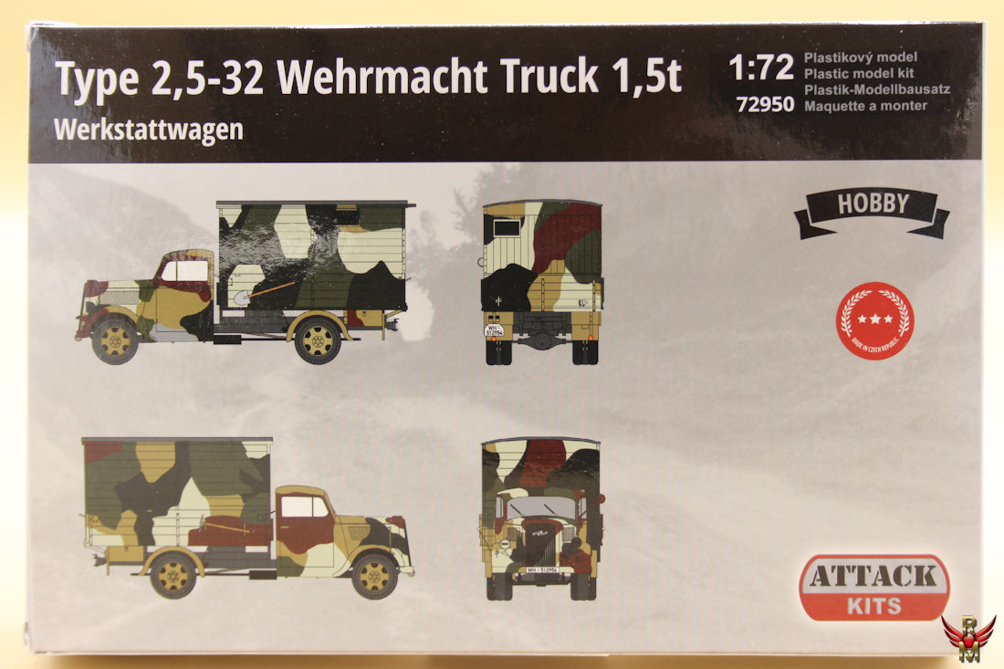 Attack Hobby Kits 1/72 Type 2,5-32 Wehrmacht Truck 1,5t