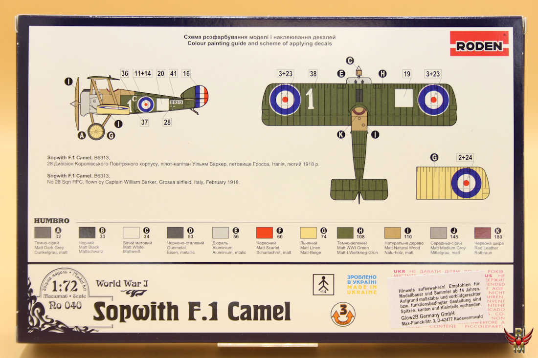 Roden 1/72 Sopwith F1 Camel