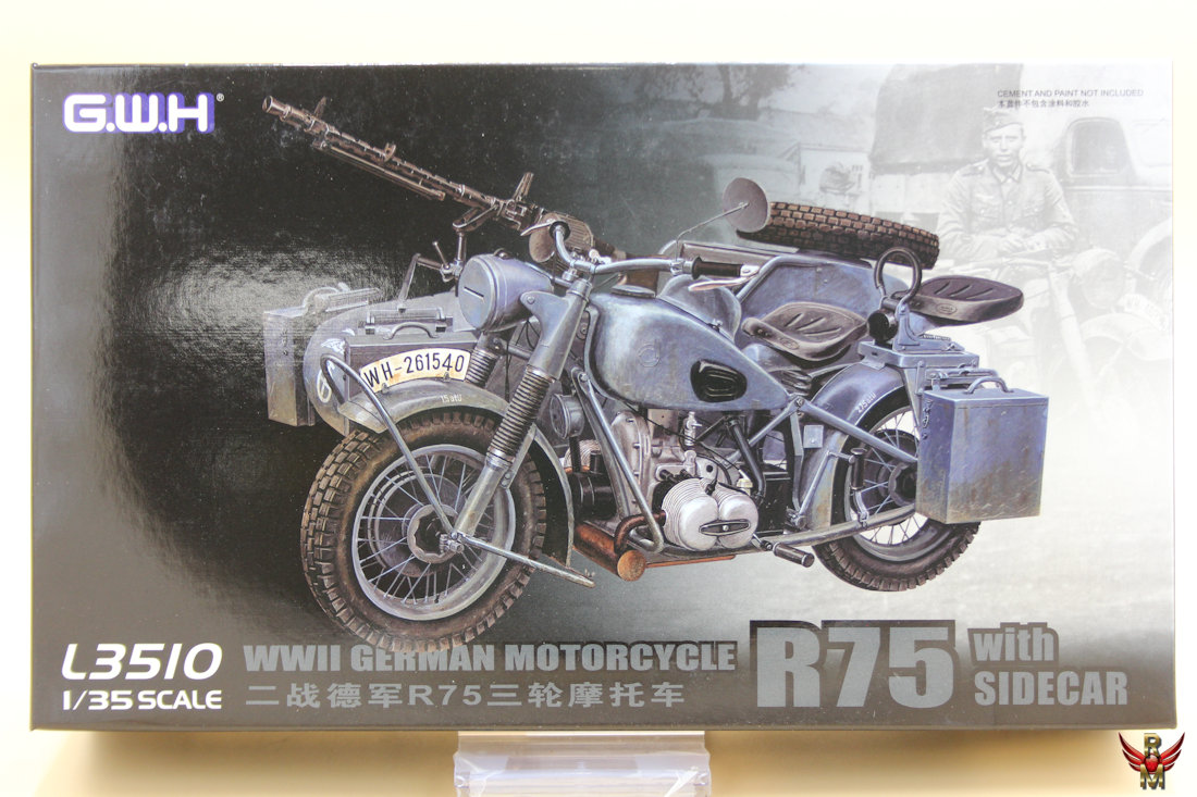 Great Wall Hobby 1/35 WWII German Motorcycle BMW R75 with Sidecar