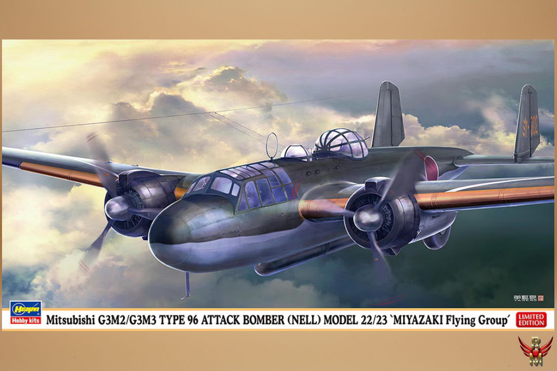 Hasegawa 1/72 Mitsubishi G3M2/G3M3 Type 96 Attack Bomber (Nell) Model 22/23