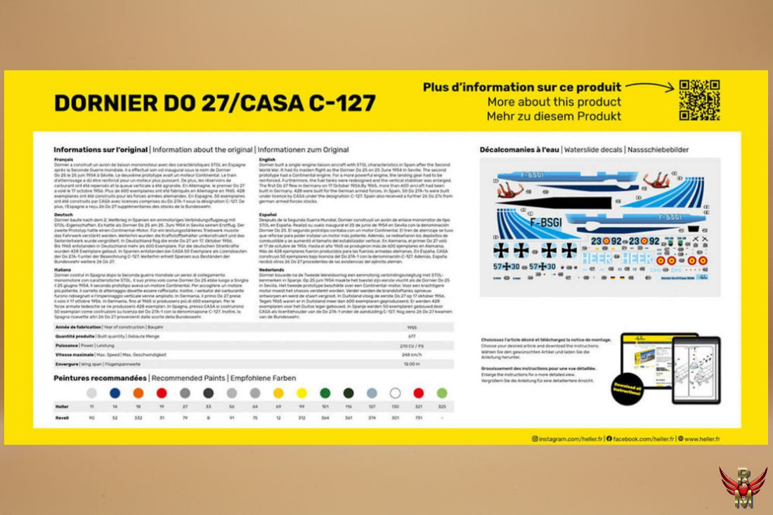 Heller 1/72 Dornier Do 27/CASA C-127