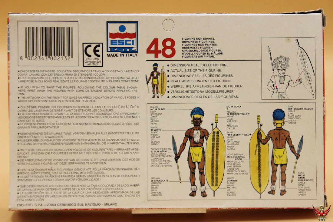 ESCI ERTL 1/72 Zulu War Zulu Warriors