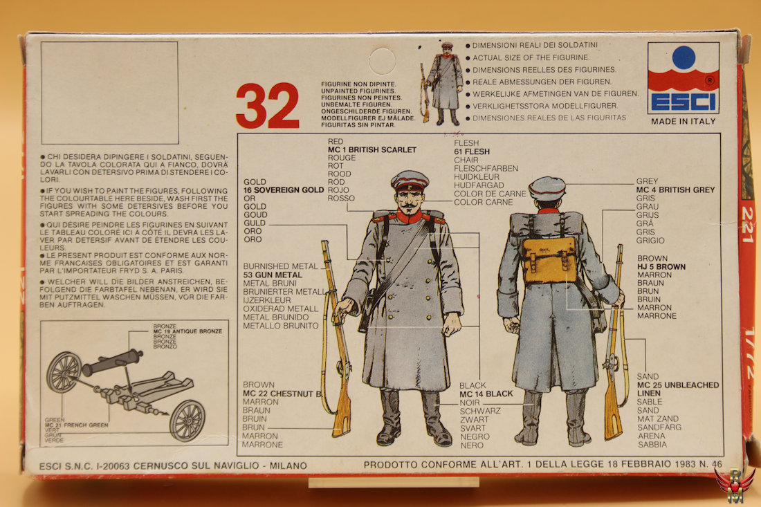 ESCI 1/72 Crimean War Russian Infantry and Artillery