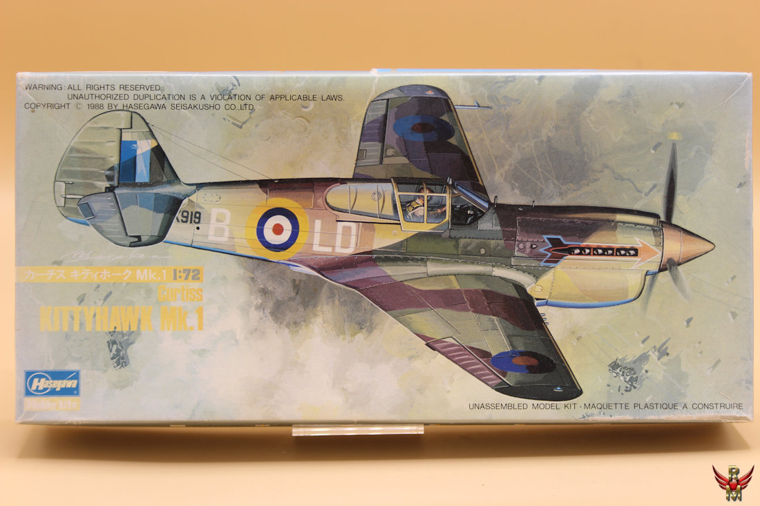 Hasegawa 1/72 Curtiss Kittyhawk Mk 1