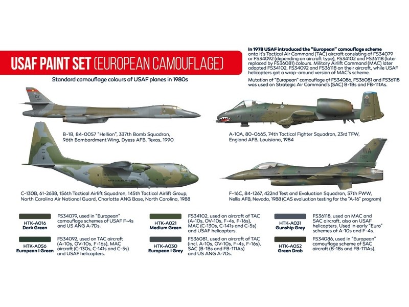 HATAKA AS10 USAF Paint Set European Camouflage