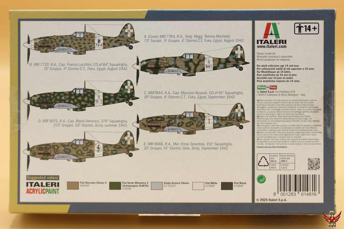 Italeri 1/72 MC 202 Folgore WWII Aces