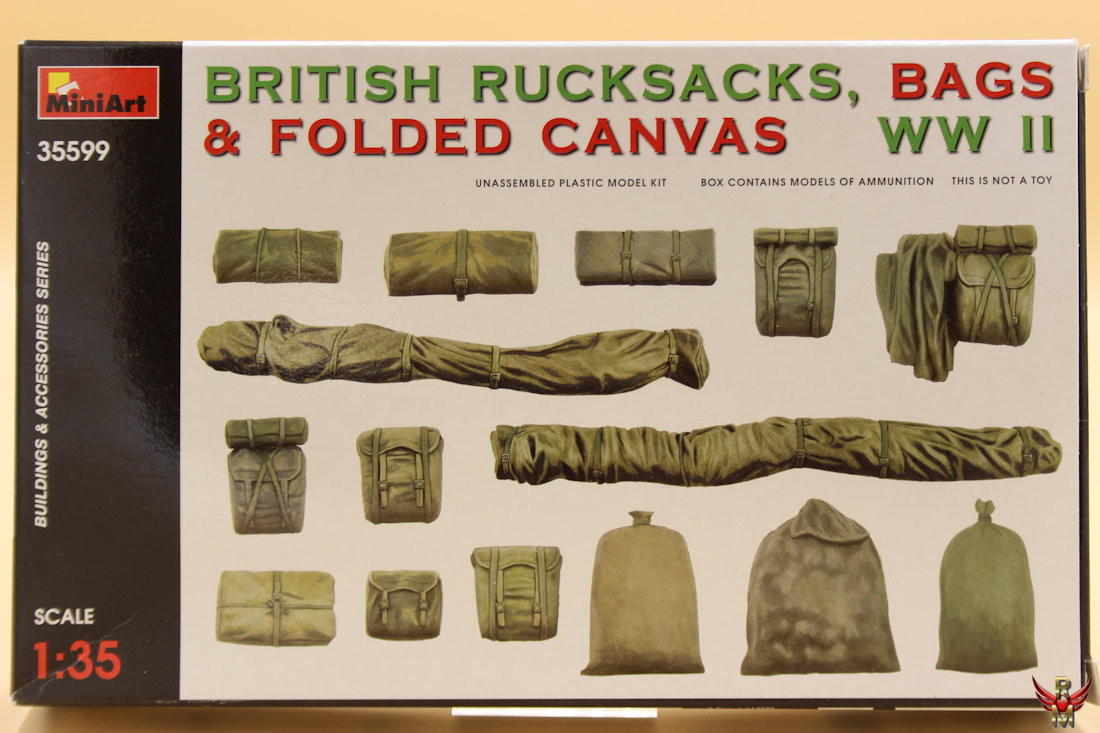 MiniArt 1/35 British Rucksacks Bags and Folded Canvas WWII