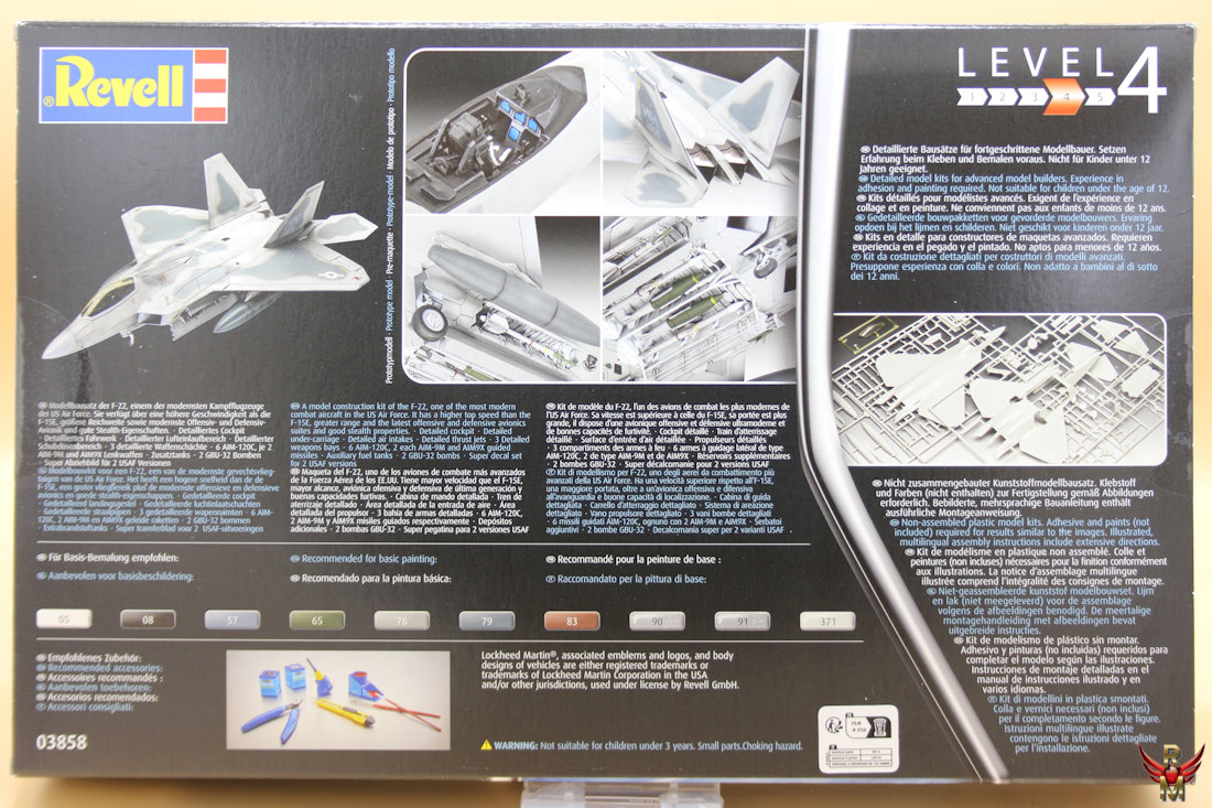 Revell 1/72 Lockheed Martin F-22A Raptor