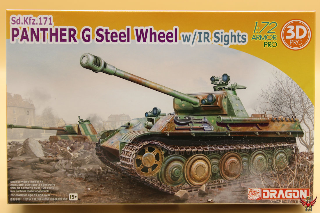 Dragon 1/72 Sd Kfz 171 Panther G Steel Wheel with IR Sights