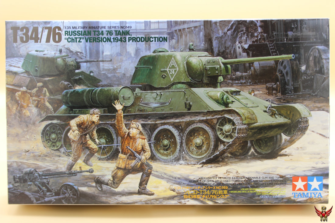 Tamiya 1/35 Russian T34/76 Tank ChTZ version 1943 Production