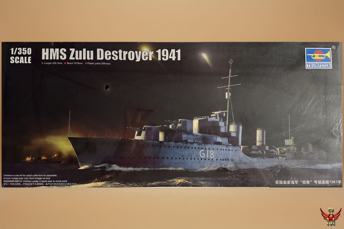 Trumpeter 1/350 HMS Zulu Destroyer 1941