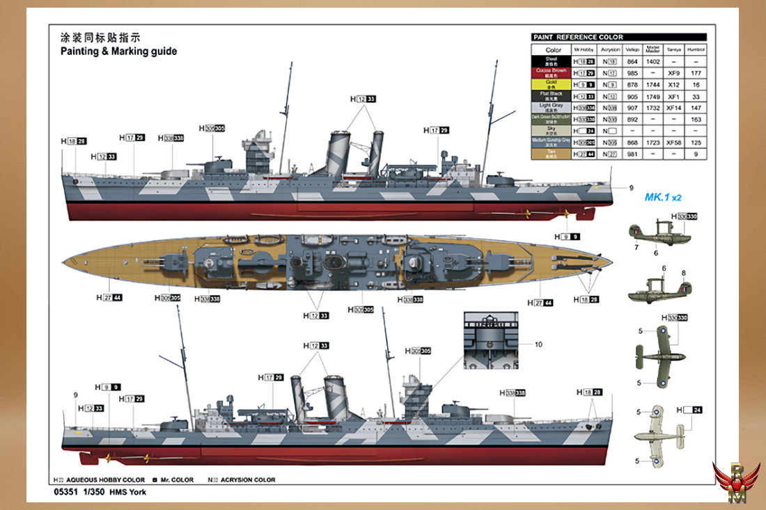 Trumpeter 1/350 HMS York