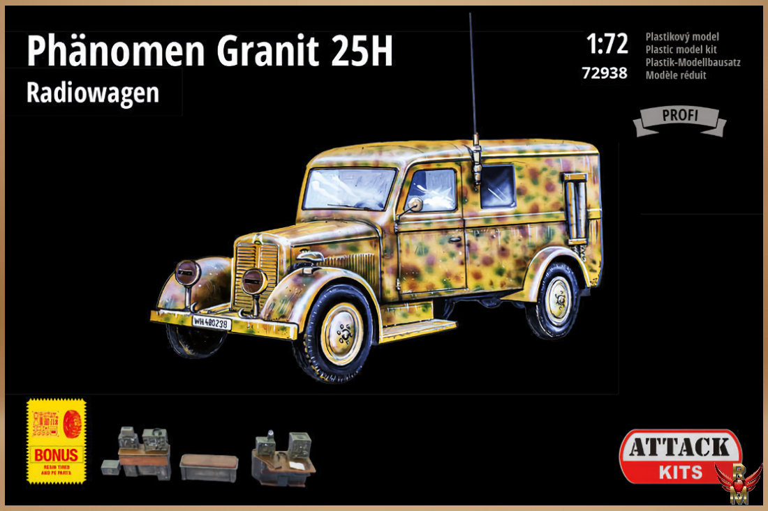 Attack Hobby Kits 1/72 Phänomen Granit 25H Radiowagen with full Interior
