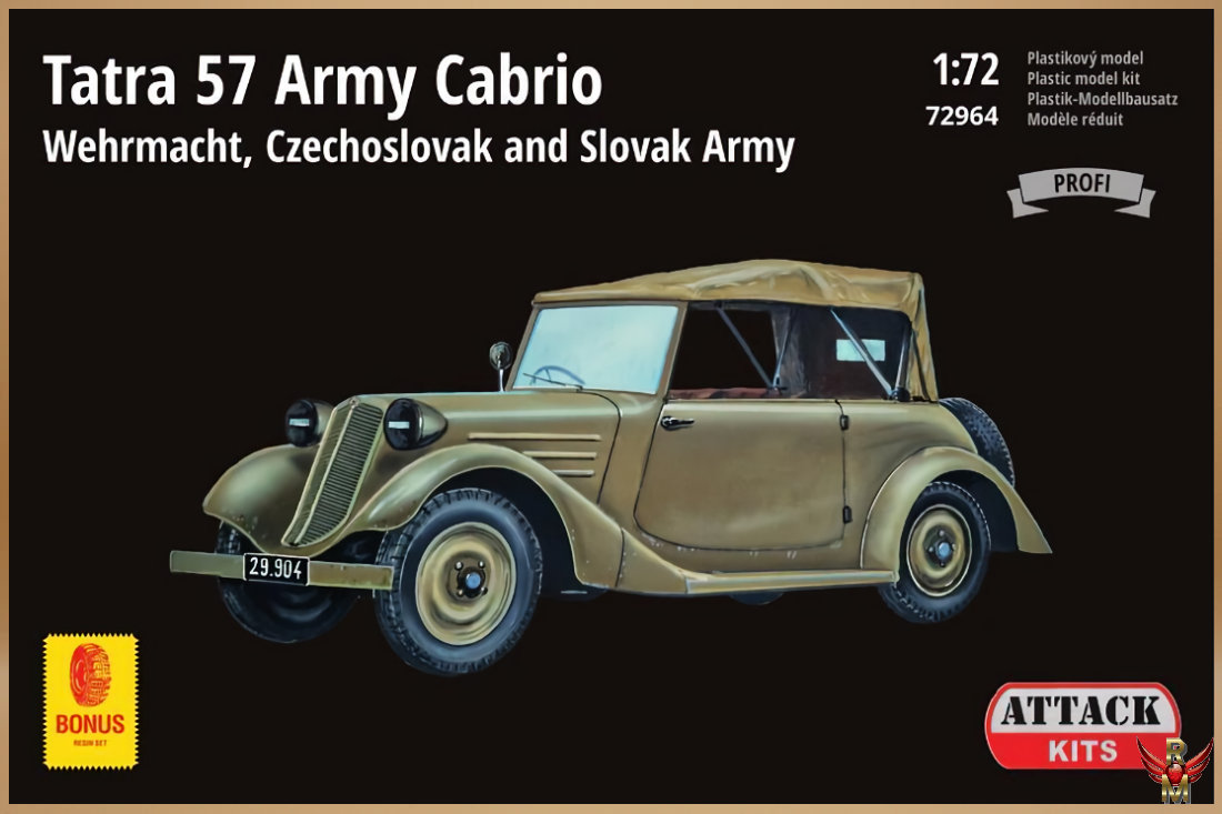 Attack Hobby Kits 1/72 Tatra 57 Army Cabrio