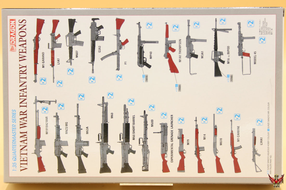 Dragon 1/35 Vietnam War Infantry Weapons