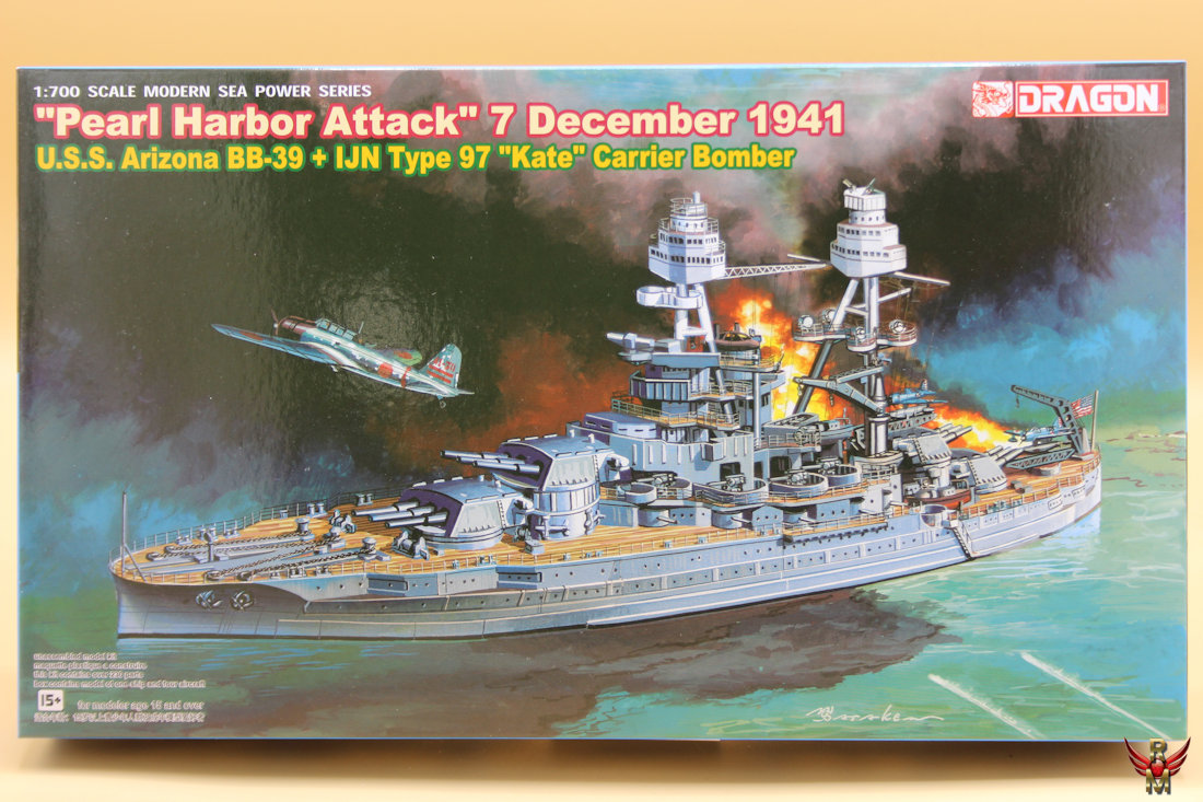 Dragon 1/700 U.S.S. Arizona BB-39 and IJN Type 97 Kate Carrier Bomber