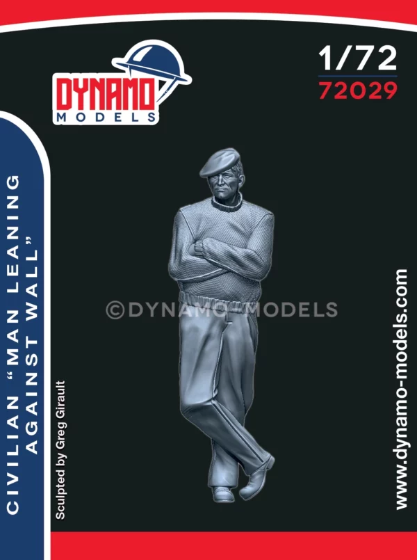 Dynamo Models 1/72 Civilian Man Leaning Against Wall