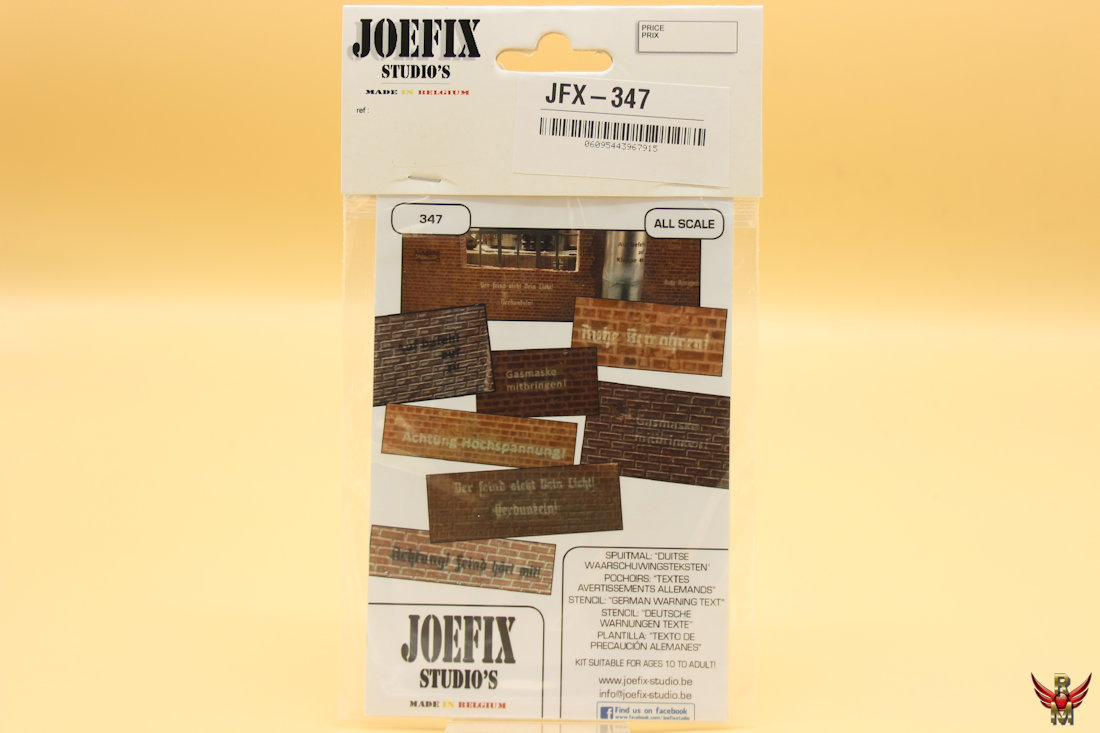 Joefix 347 STENCIL GERMAN WARNING TEXT 1 22 GR1