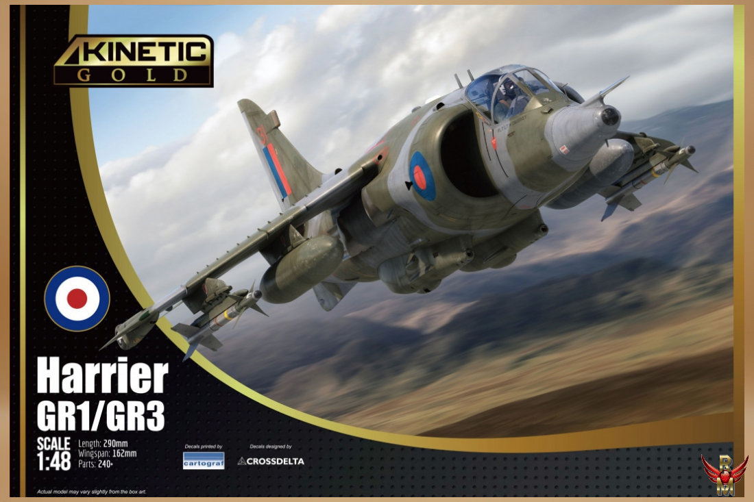 Kinetic 1/48 Harrier GR 1/GR 3 GOLD