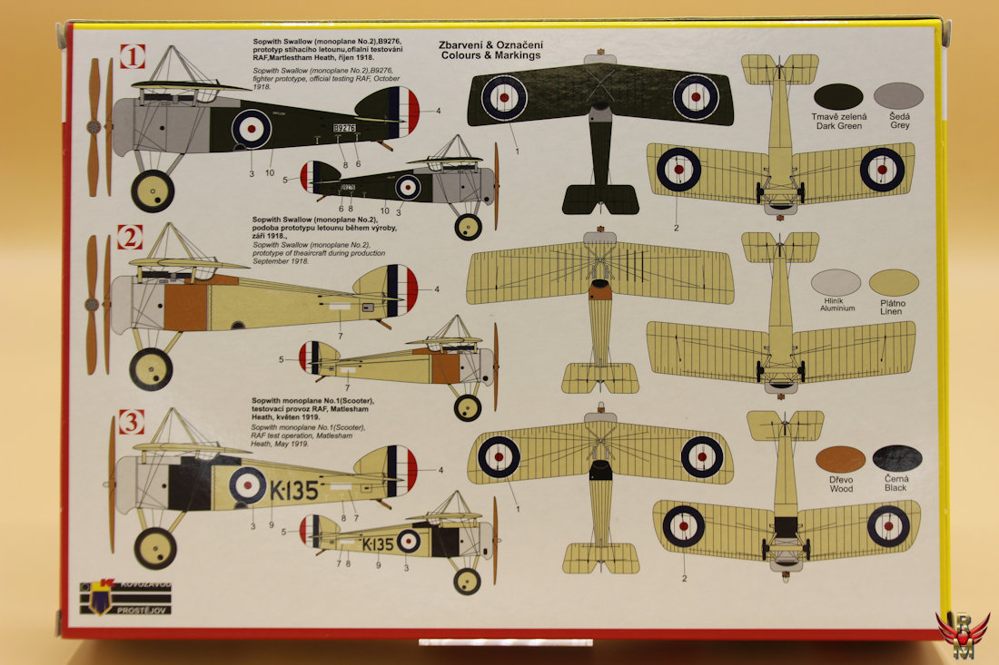 Kovozávody Prostějov 1/72 Sopwith Swallow