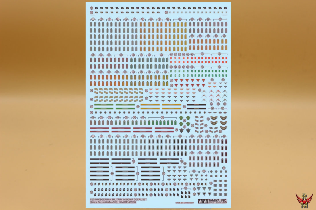 Tamiya 1/35 WWII German Military Insignia Decal Set