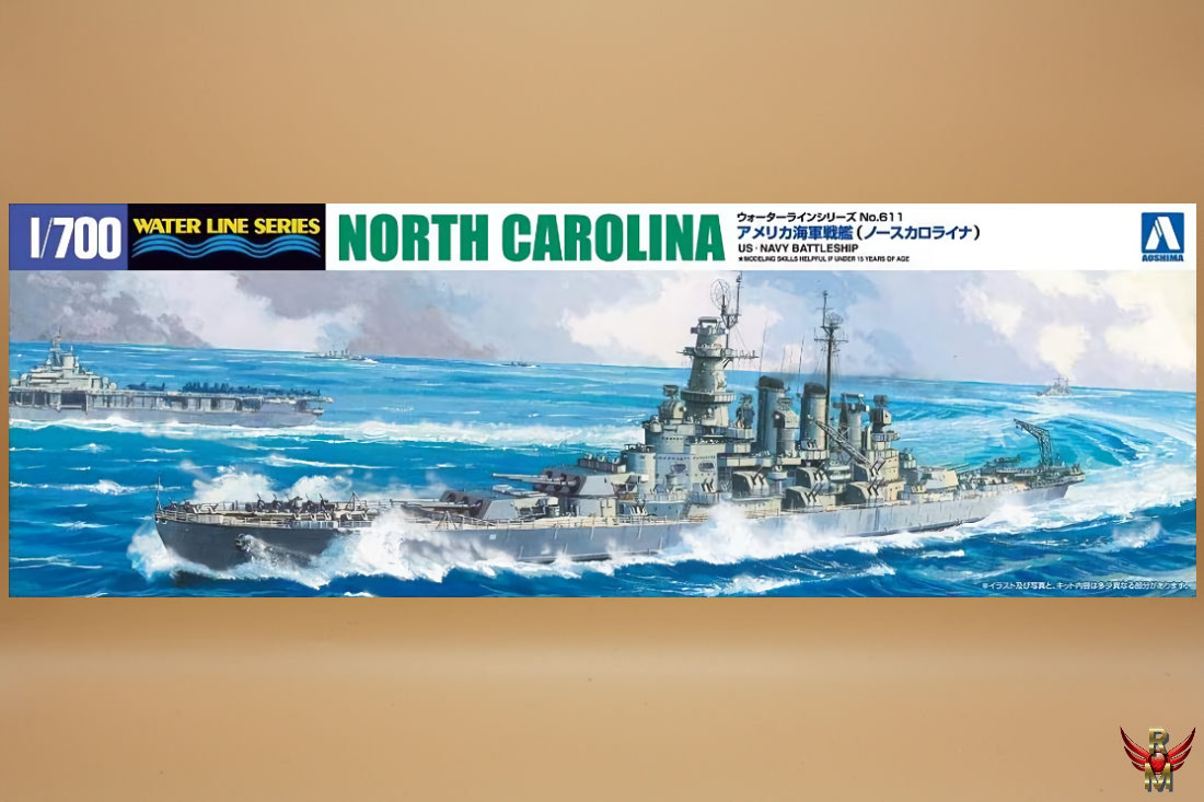Aoshima 1/700 North Carolina US Navy Battleship water line series