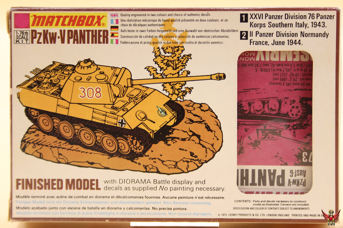 Matchbox 1/76 Pz Kpfw V Ausf G Panther