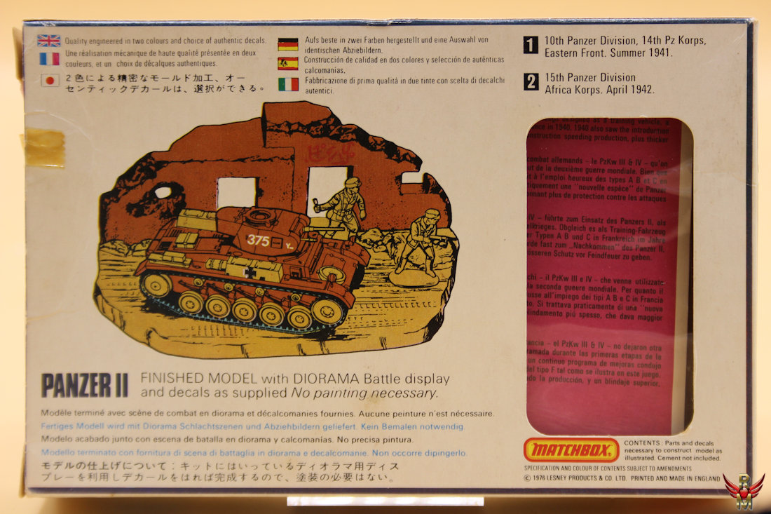 Matchbox 1/76 Panzer II Ausf F
