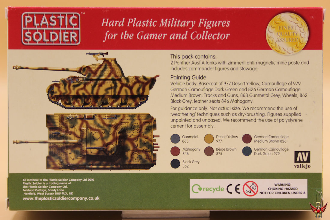 Plastic Soldier 1/72 German Panther Ausf A with Zimmerit
