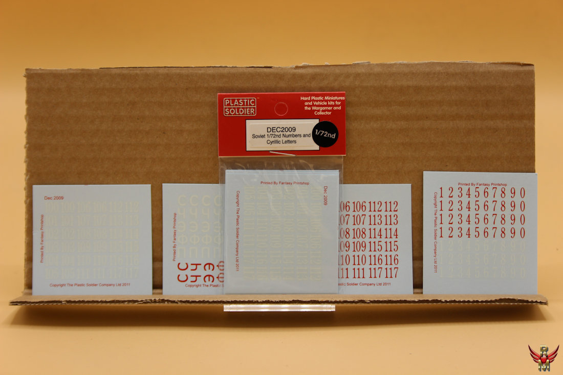 Plastic Soldier DEC2009 Soviet Numbers and Cyrillic Letters