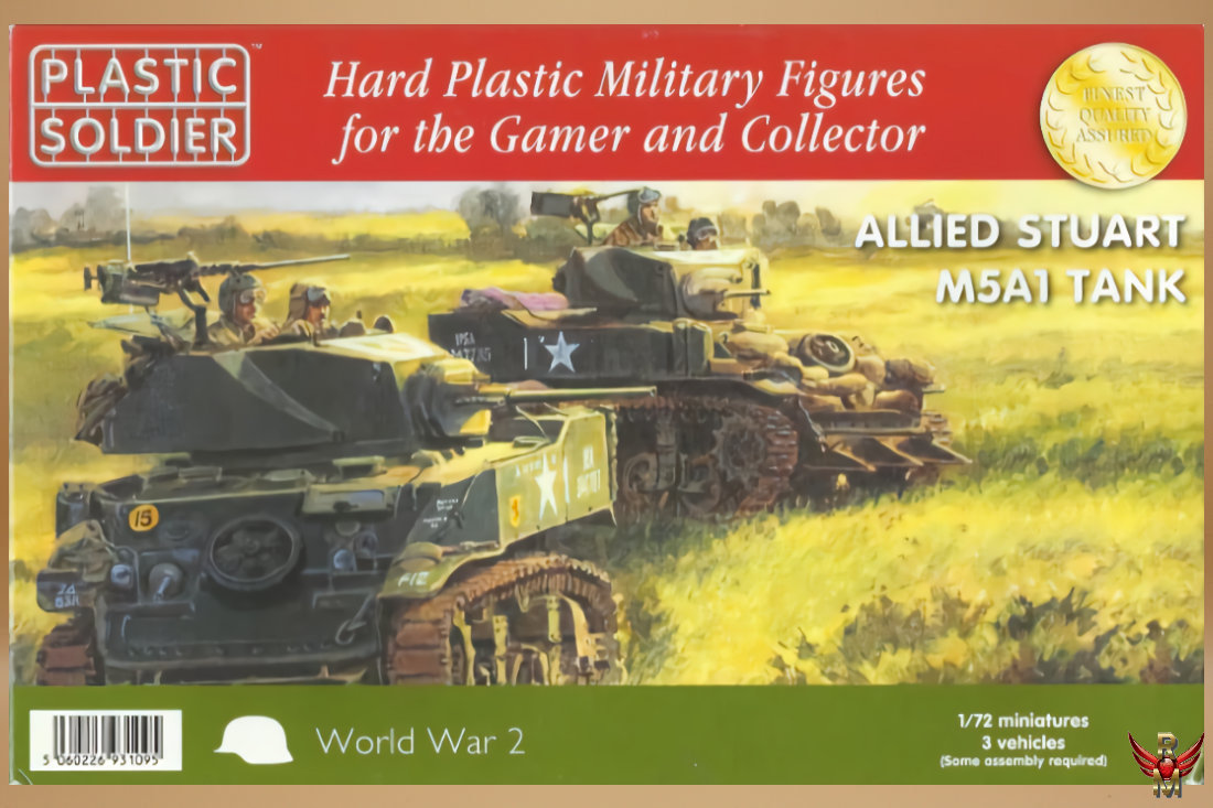 Plastic Soldier 1/72 Allied Stuart M5A1 Tank